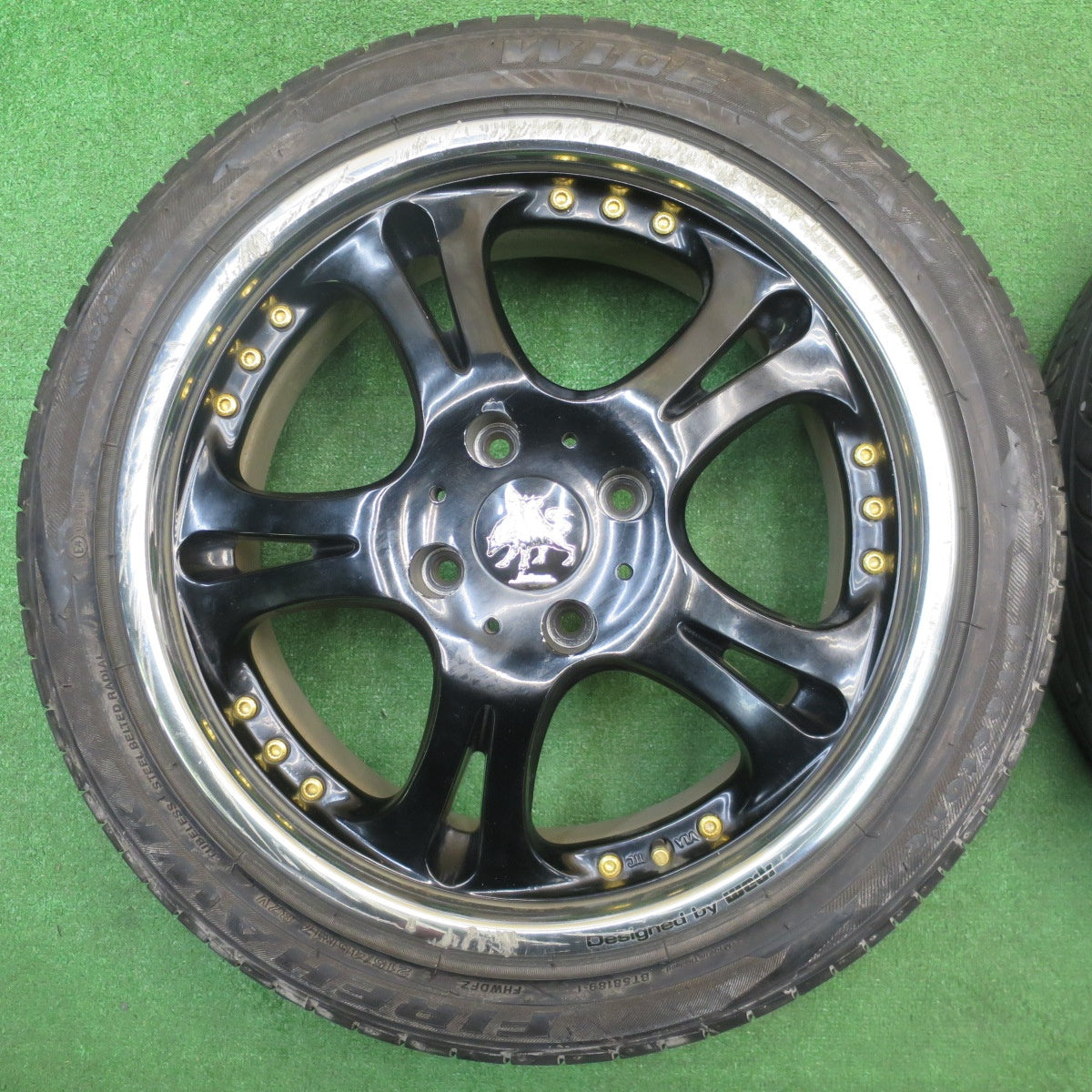 バリ溝！9分★Kranze Cerberus 215/45R17 ファイアストン ファイアホーク ワイドオーバル クレンツェ ケルベロス 17インチ PCD114.3/4H★5111906NJノ