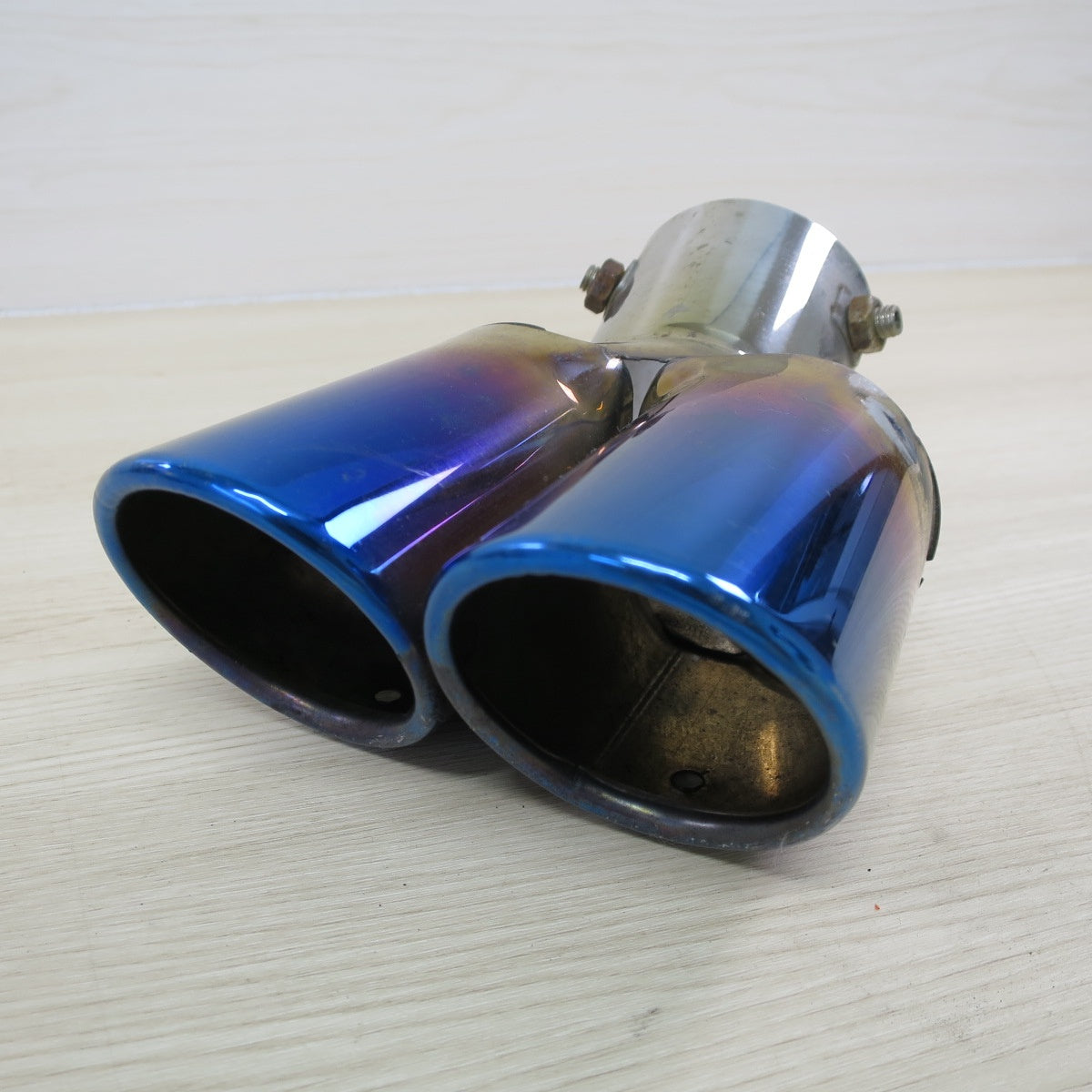 セット♪2本出し デュアル マフラー カッター 汎用 エンジン オイル キャップ 型式 不明 外装 カー パーツ♪ [送料無料]