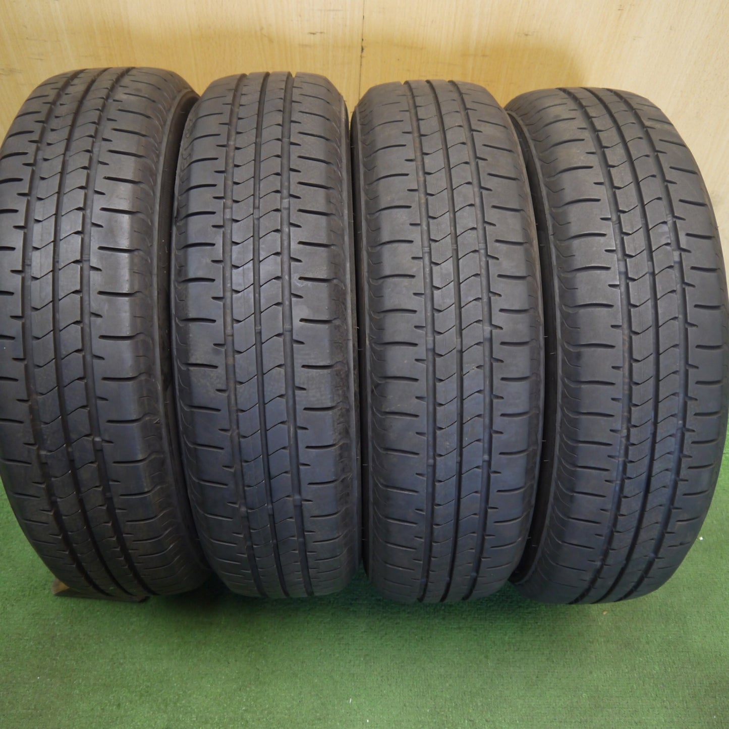 バリ溝！25年！9.5分以上◎三菱 ekワゴン 純正 スチール 155/65R14 ブリヂストン NEWNO ニューノ 14インチ PCD100/4H◎6081701Hノ