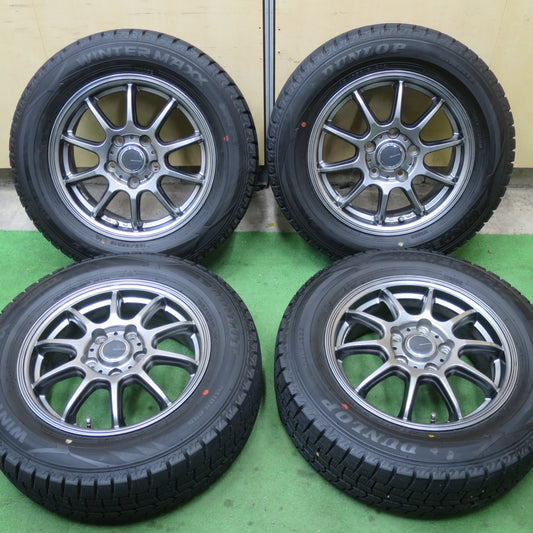 バリ溝！22年！キレイ！9.5分★スタッドレス 195/65R15 ダンロップ ウインターマックス WM02 VEMOTION Vエモーション 15インチ PCD114.3/5H★5051803TTス