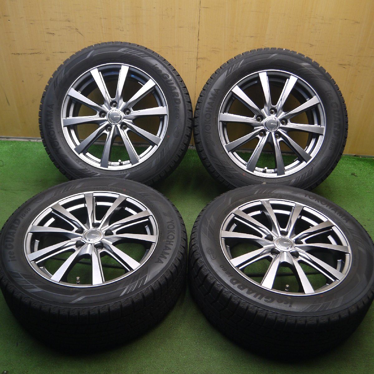 キレイ！★スタッドレス 225/55R17 ヨコハマ アイスガード iG60 GRASS グラス 17インチ PCD114.3★3110809Hス