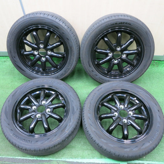 *送料無料* バリ溝！21年！8.5分★軽サイズ 165/60R14 ヨコハマ BluEarth-RV RV03 CK ブルーアース 社外 アルミ 14インチ PCD100/4H★4051909HAノ