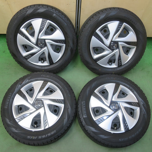 キレイ★ホンダ フリード 純正 スチール 185/65R15 スタッドレス ピレリ アイスアシンメトリコ 15インチ PCD114.3/5H★6052608イス