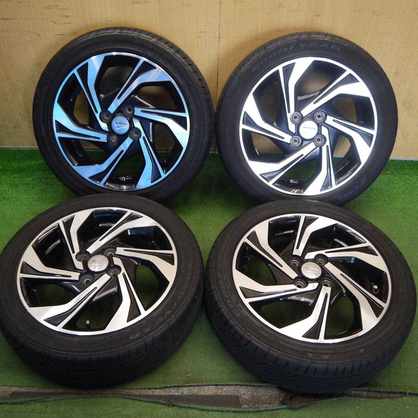 バリ溝！23年！8.5分◎ダイハツ LA600S タント カスタム RS 純正 165/55R15 グッドイヤー イーグル LS2000 hybrid 15インチ PCD100/4H◎6080401Hノ