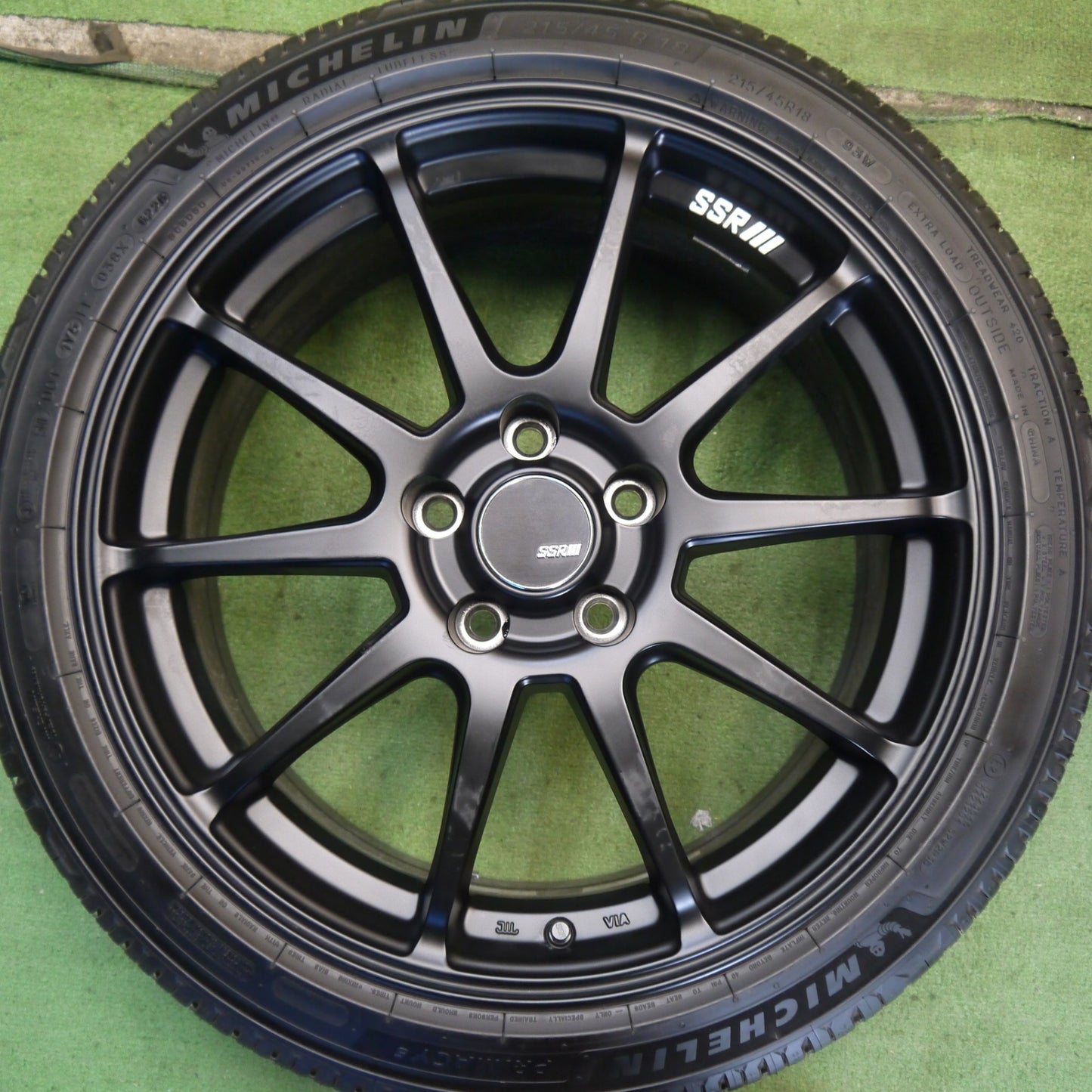 バリ溝！26年！キレイ！9.5分◎SSR GTV02 TANABE 215/45R18 ミシュラン プライマシー5 タナベ 18インチ PCD114.3/5H◎6070805Hノ