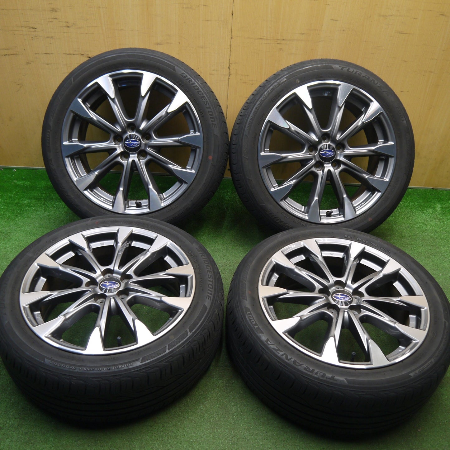 バリ溝！キレイ！8.5分★スバル インプレッサ スポーツ 純正 205/50R17 ブリヂストン トランザ T001 17インチ PCD100/5H★6012812Hノ