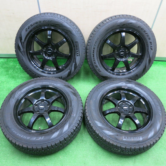 バリ溝！21年！9.5分以上★スタッドレス 225/65R17 ピレリ アイスアシンメトリコ プラス X CROSS SPEED PREMIUM 17インチ PCD114.3/5H★4110202HAス