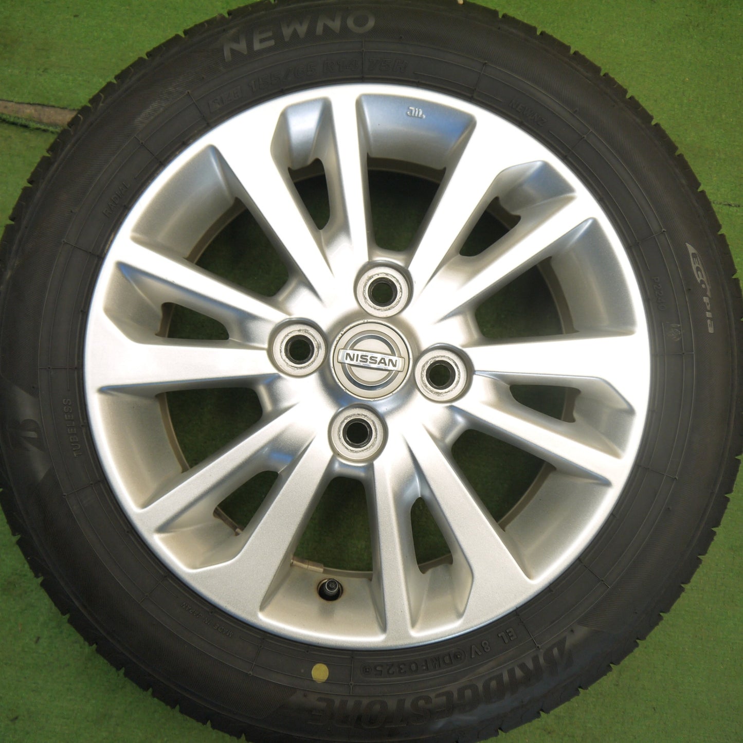 バリ溝！25年！キレイ！ほぼ10分★日産 デイズ ルークス 純正 155/65R14 ブリヂストン NEWNO ニューノ 14インチ PCD100/4H★6050105Hノ