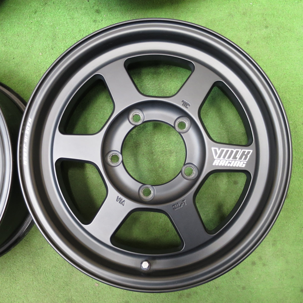 希少！キレイ★RAYS TE37X PM VOLK RACING マットブラック 16インチ ホイール レイズ ボルク レーシング 16×5.5JJ PCD139.7/5H★6031802NGホ