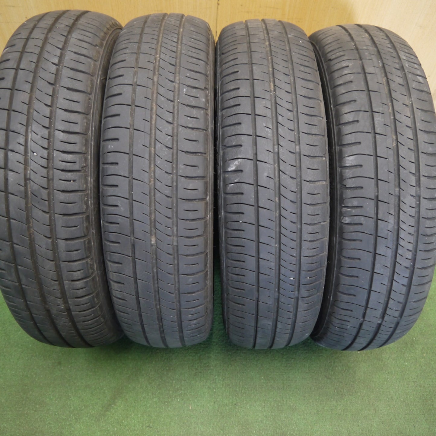 4本価格◎スズキ ワゴンR 純正 155/65R14 ダンロップ エナセーブ EC204 14インチ PCD100/4H◎6061508Hノ