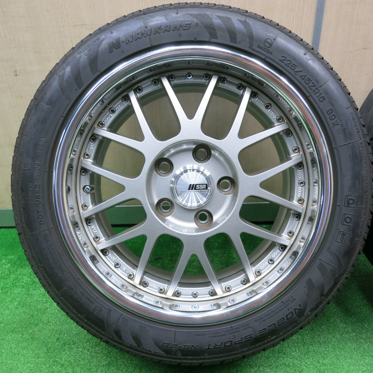 [送料無料] バリ溝！22年！綺麗！9.5分★SPEED STAR TANABE MS1-R SSR 225/45R16 245/50R16 ナンカン NS-20 クーパー ZEON RSE-G1 タナベ PCD114.3/5H★4092801NJノ