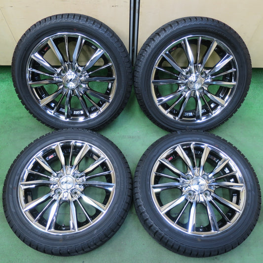 バリ溝！キレイ！9.5分★LEONIS VX 165/55R15 スタッドレス ヨコハマ アイスガード iG50 レオニス 15インチ 軽サイズ PCD100/4H★5090402イス