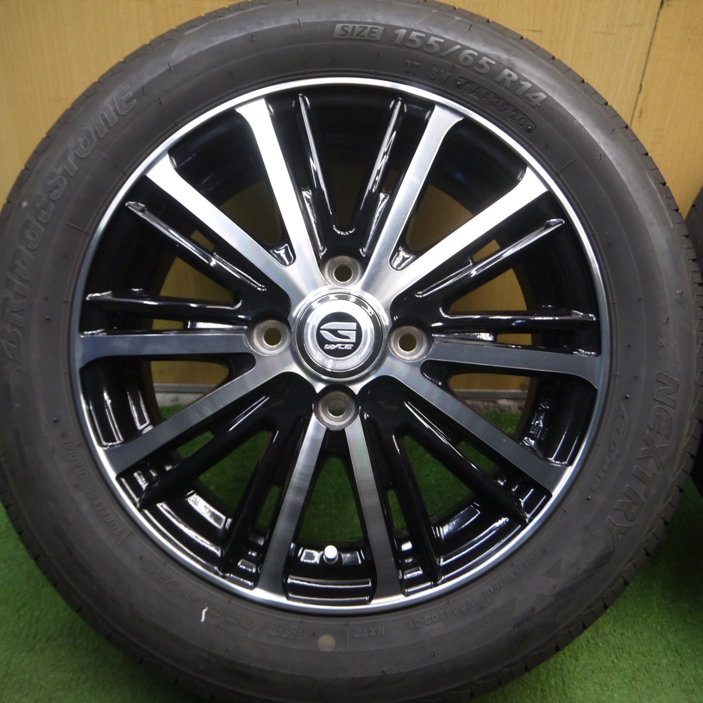 *送料無料* キレイ！20年★155/65R14 ブリヂストン ネクストリー エコピア GYLE 14インチ PCD100/4H★4032708Hノ