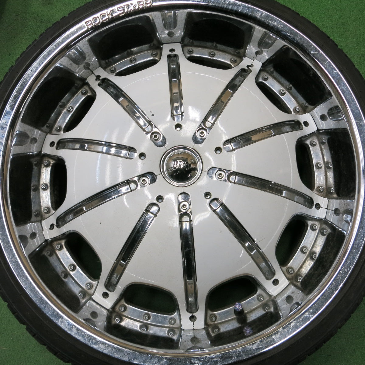 *送料無料* バリ溝！9分★ROCK STXRR ロックスター ROCK STARR 235/30R22 ネクセン N3000 22インチ PCD120 114.3/5H マルチ★4070802ナノ