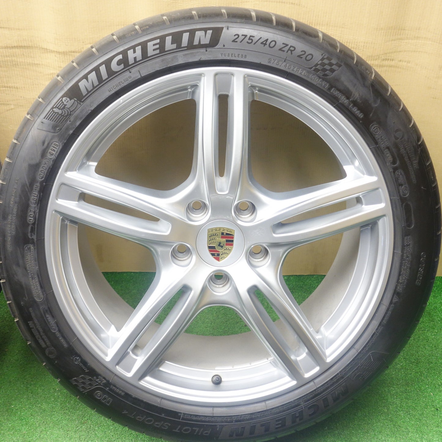 バリ溝！キレイ！9.5分★ポルシェ 971 パナメーラ ターボ 純正 275/40R20 315/35R20 ミシュラン パイロットスポーツ4 20インチ PCD130/5H★6020101KTノ