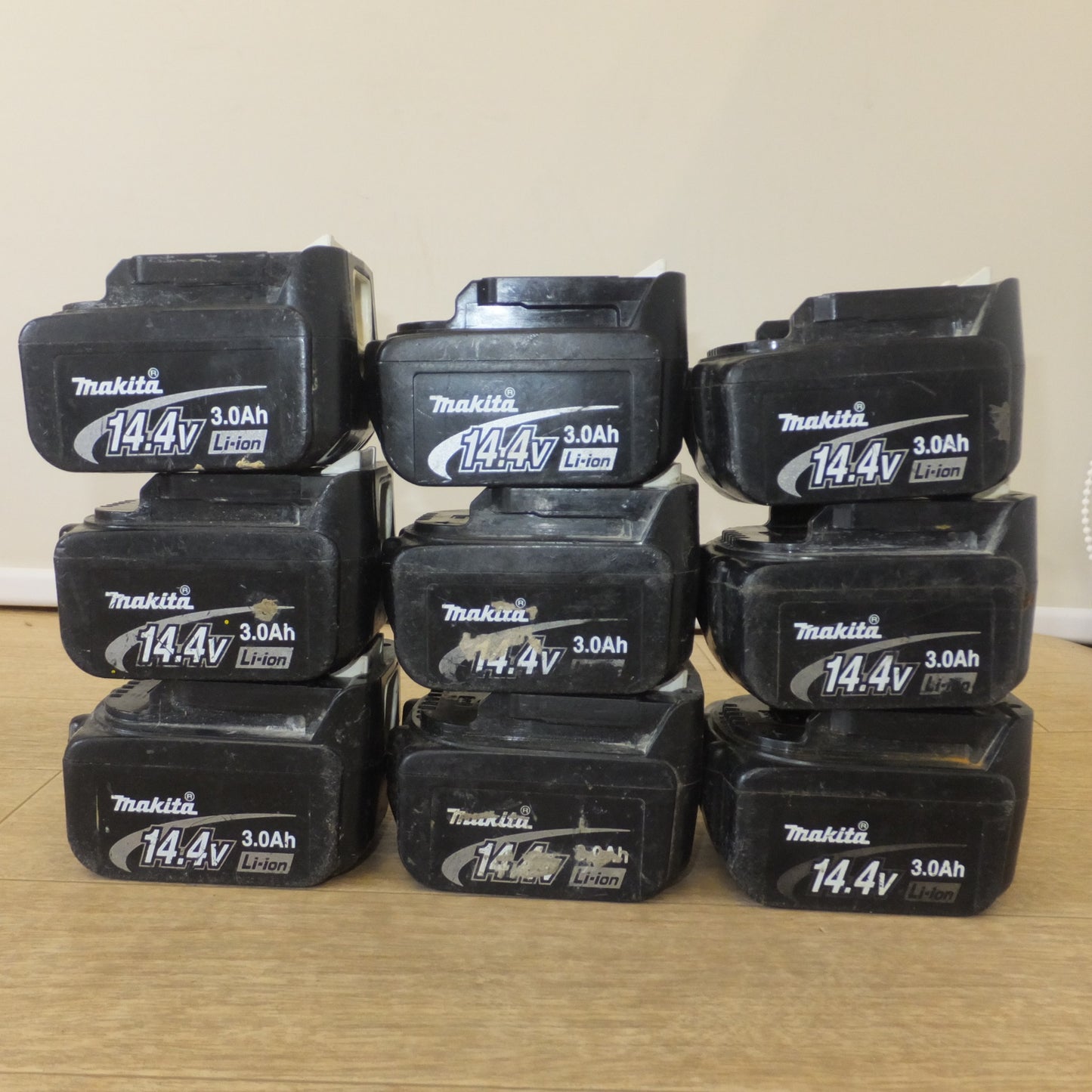[送料無料] ジャンク★マキタ makita Li-ion バッテリ BL1430 DC14.4V 3.0Ah 44Wh 9個 セット★