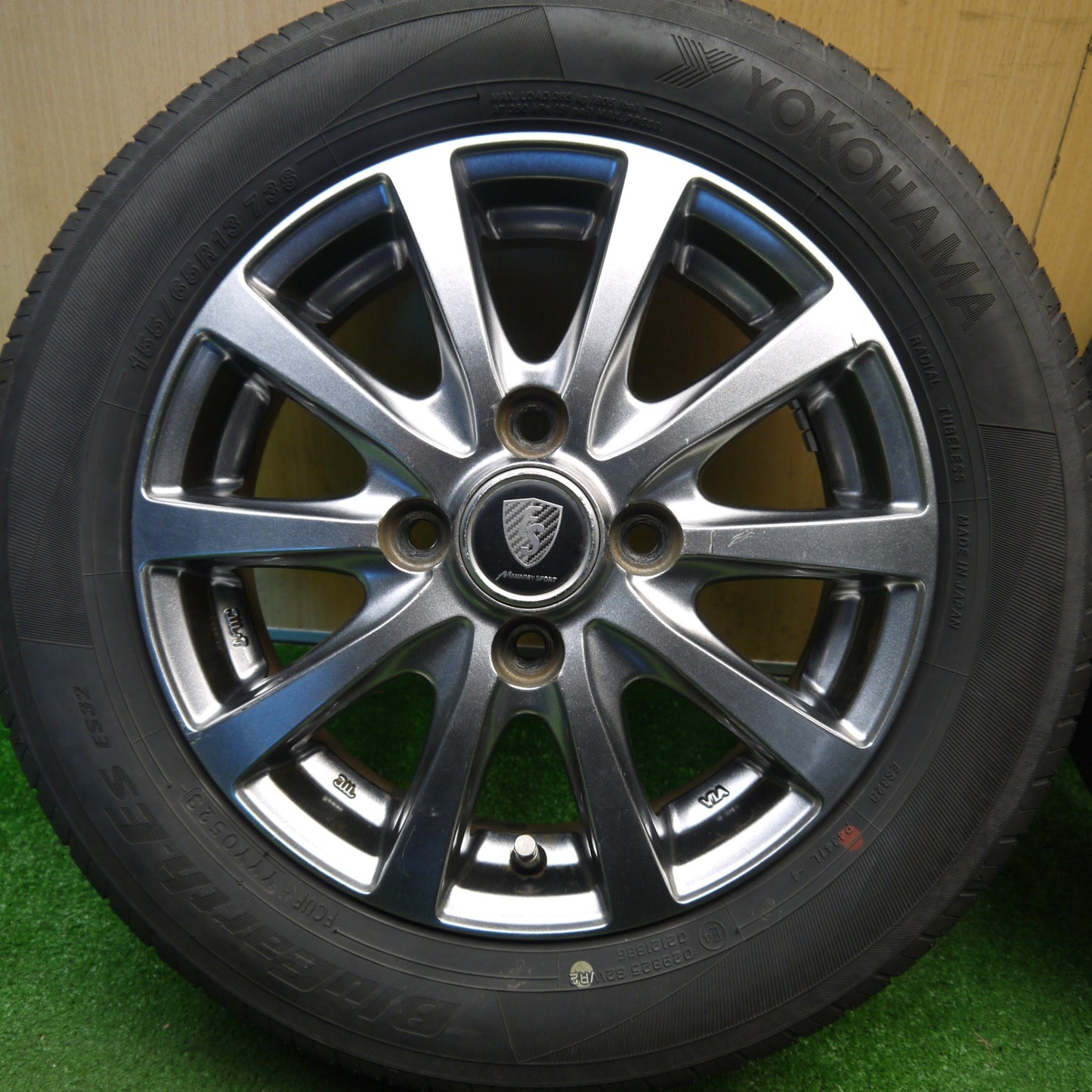4本価格！23年★155/65R13 ヨコハマ BluEarth-ES ES32 MANARAY SPORT マナレイ スポーツ 13インチ PCD100/4H★6021306Hノ