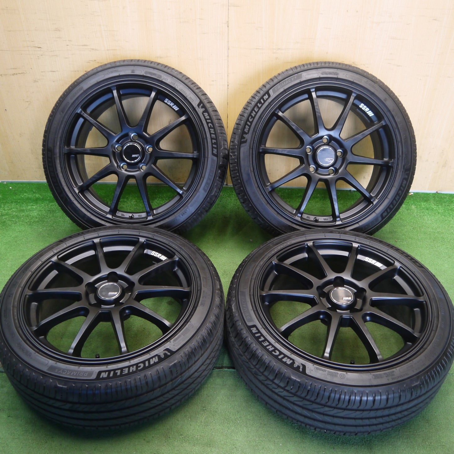 バリ溝！26年！キレイ！9.5分◎SSR GTV02 TANABE 215/45R18 ミシュラン プライマシー5 タナベ 18インチ PCD114.3/5H◎6070805Hノ