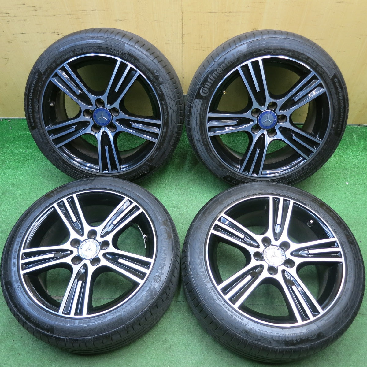 バリ溝！8.5分★ベンツ Cクラス W204 純正 225/45R17 コンチネンタル コンチスポーツ コンタクト5 MO 17インチ PCD112/5H★6043004HAノ