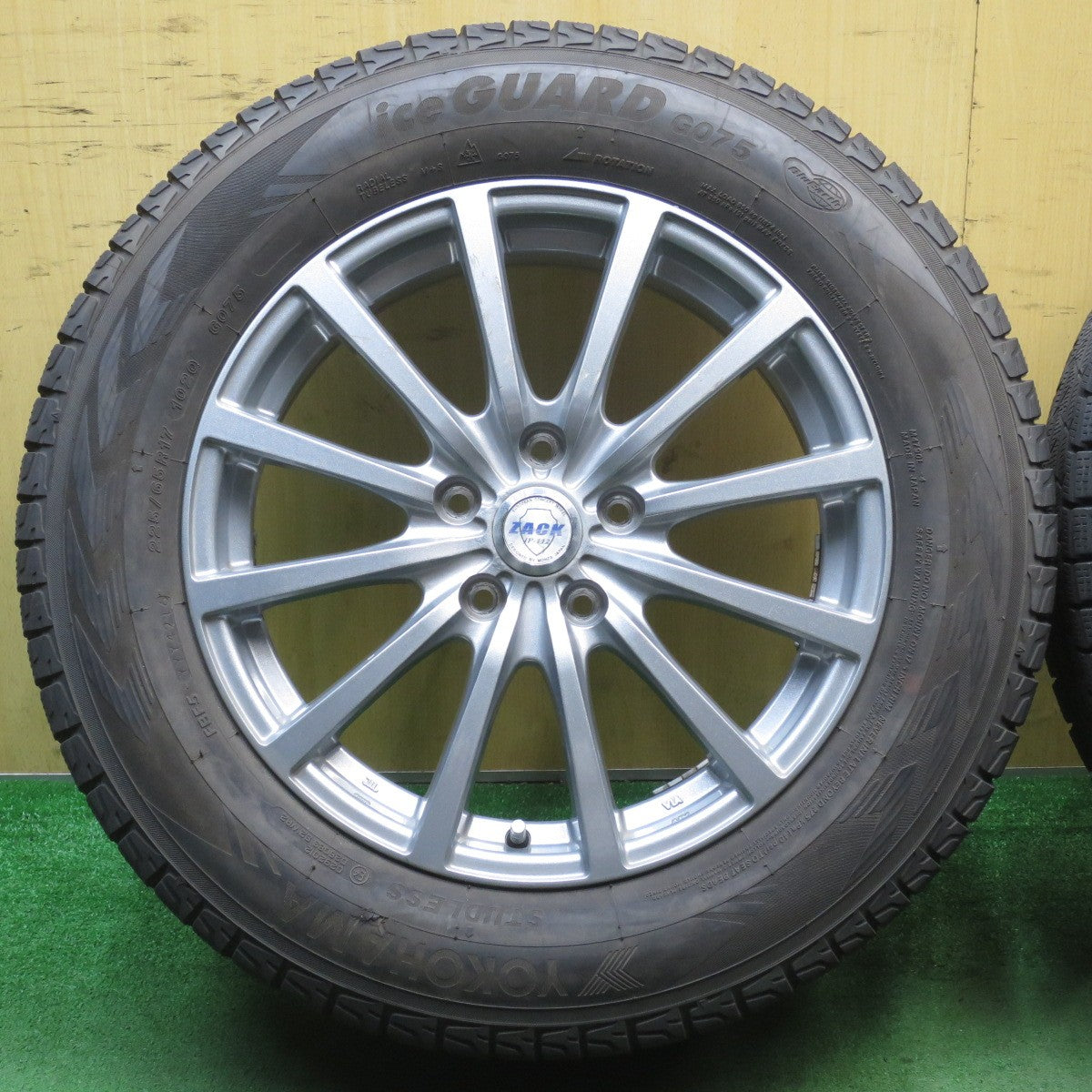 バリ溝！9.5分★スタッドレス 225/65R17 ヨコハマ アイスガード G075 ZACK JP-112 MONZA ザック モンツァ 17インチ PCD114.3/5H★5072502NJス