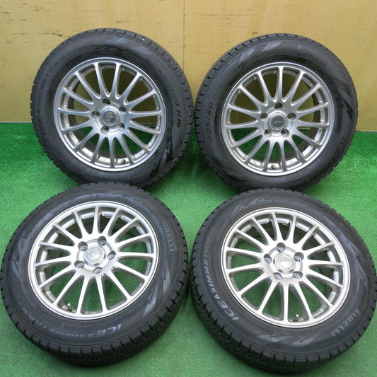 バリ溝！8.5分★スタッドレス 205/60R16 ピレリ アイスアシンメトリコ プラス ECO FORME エコフォルム 16インチ PCD114.3/5H★5112008HAス