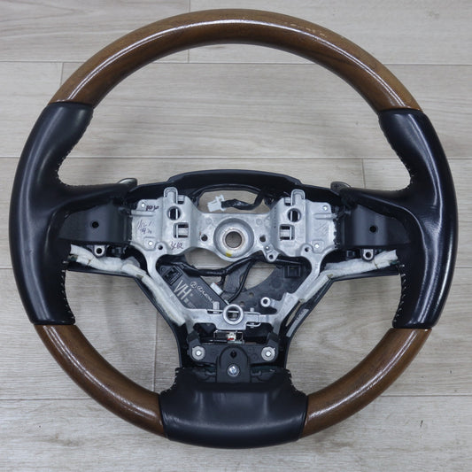 [送料無料] キレイ◆レクサス 純正 ウッド ステアリング ハンドル GS120-06400 864A1-48011 RX ウッド レザー コンビ◆