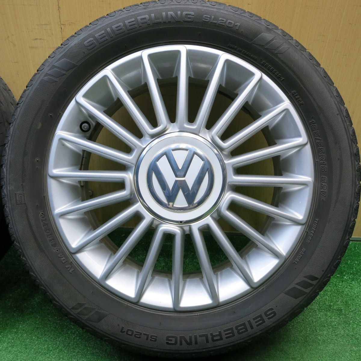 4本価格★ワーゲン up! アップ 純正 185/55R15 セイバーリング SL201 15インチ PCD100/4H★6010204HAノ