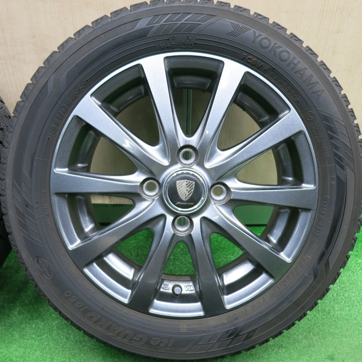 [送料無料] バリ溝！キレイ！9分★スタッドレス 155/65R14 ヨコハマ アイスガード iG60 MANARAY SPORT マナレイスポーツ 14インチ PCD100/4H★4123104HAス