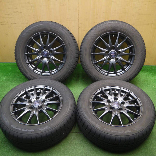 バリ溝！キレイ！9分★スタッドレス 195/65R15 トーヨー ウインター トランパス TX VELVA SPORTZ ヴェルヴァ 15インチ PCD114.3/5H★5012702Hス