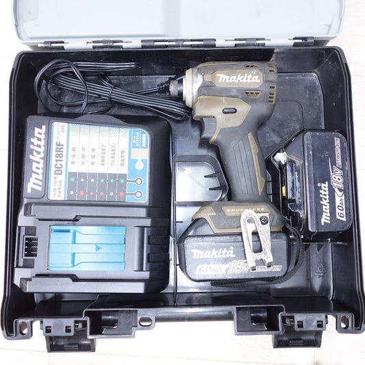 [送料無料] バッテリー2個◆マキタ 充電式 インパクト ドライバ 18V TD171DGXAB 充電器 ケース付き オーセンティック ブラウン 電動 工具◆