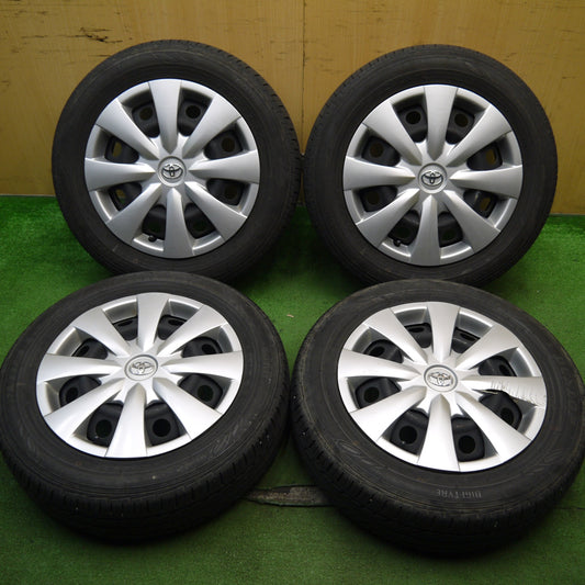 バリ溝！21年！8.5分★トヨタ カローラ アクシオ 純正 スチール 175/65R15 ダンロップ EC202 15インチ PCD100/4H★5052101Hノ