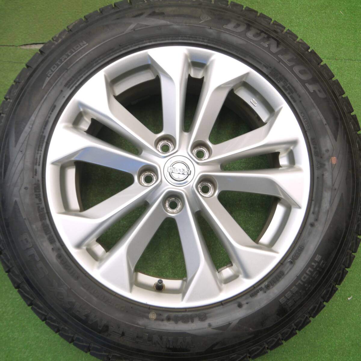 バリ溝！21年！キレイ！9分★日産 T32 エクストレイル 純正 225/65R17 スタッドレス ダンロップ ウインターマックス SJ8 17インチ PCD114.3/5H★5012903Hス