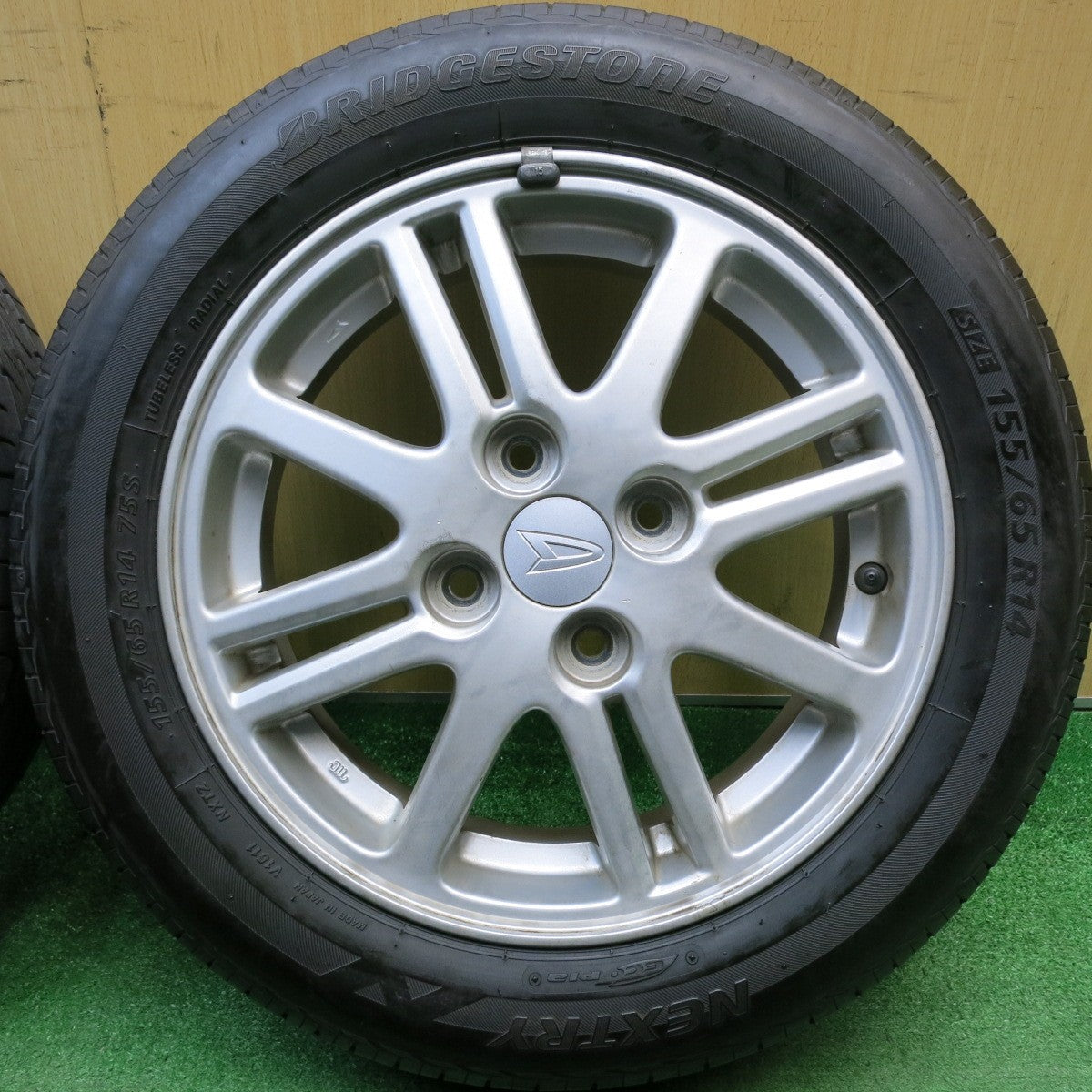 4本価格★ダイハツ タント ムーヴ 等 純正 155/65R14 ブリヂストン ネクストリー エコピア 14インチ PCD100/4H★6022622HAノ