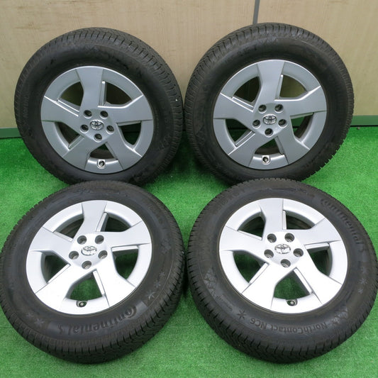 [送料無料] バリ溝！8.5分★トヨタ 30系 プリウス 純正 195/65R15 スタッドレス コンチネンタル ノースコンタクト NC6 15インチ PCD100/5H★4091402HAス