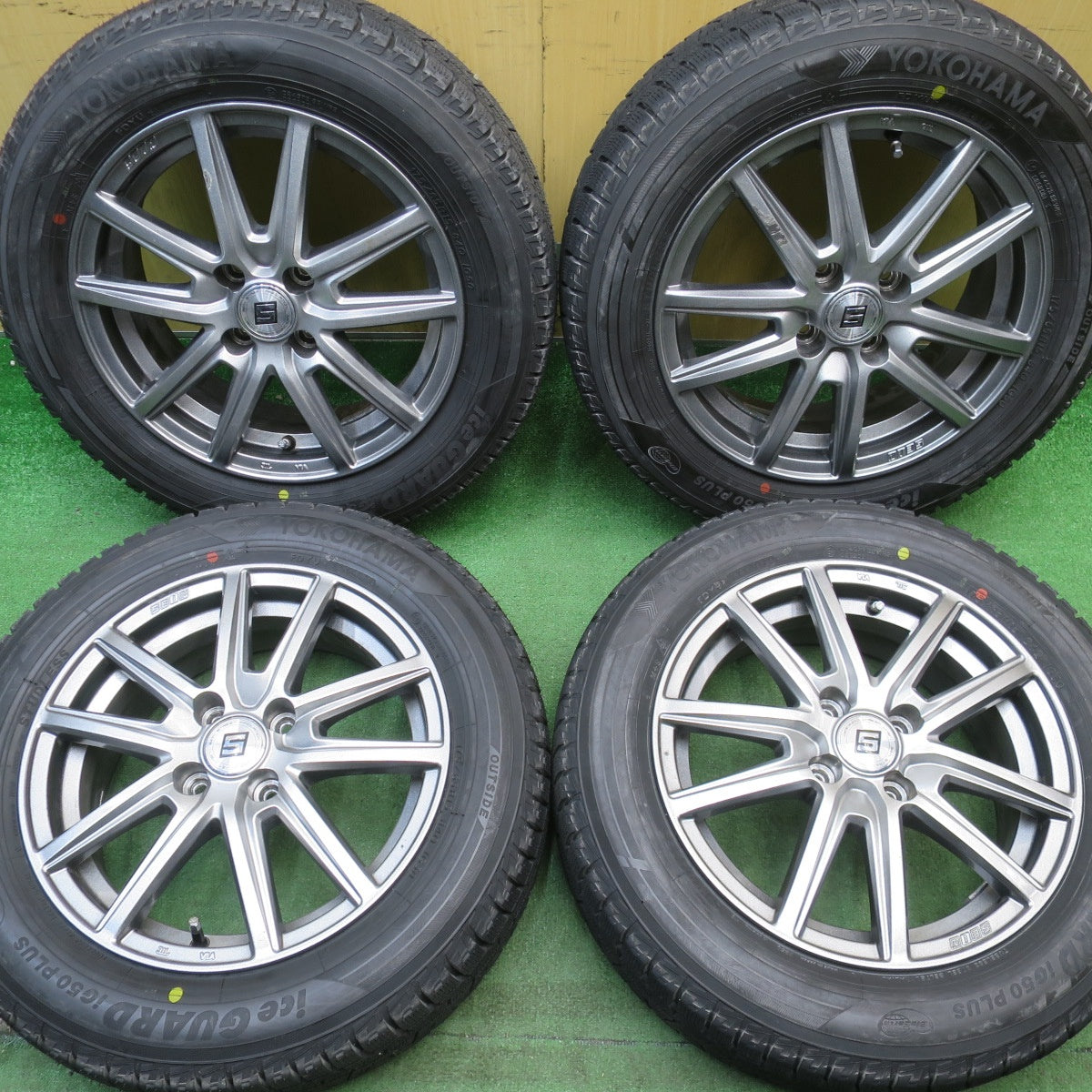 超バリ溝！ほぼ10分★スタッドレス 175/65R15 ヨコハマ アイスガード iG50 プラス SEIN SS ザイン 15インチ PCD100/4H★6050806NJス