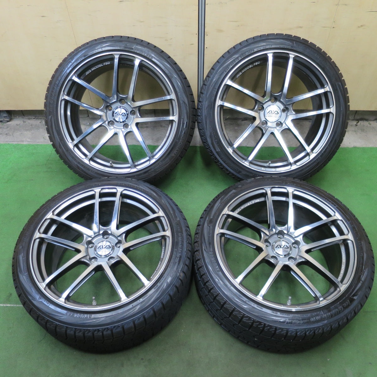 バリ溝！9.5分★AVS MODEL F50 245/40R19 スタッドレス ヨコハマ アイスガード iG70 19インチ PCD114.3/5H★6040803ナス