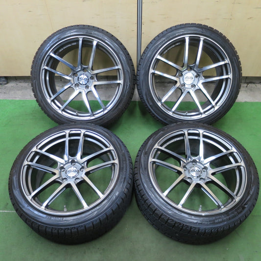 バリ溝！9.5分★AVS MODEL F50 245/40R19 スタッドレス ヨコハマ アイスガード iG70 19インチ PCD114.3/5H★6040803ナス