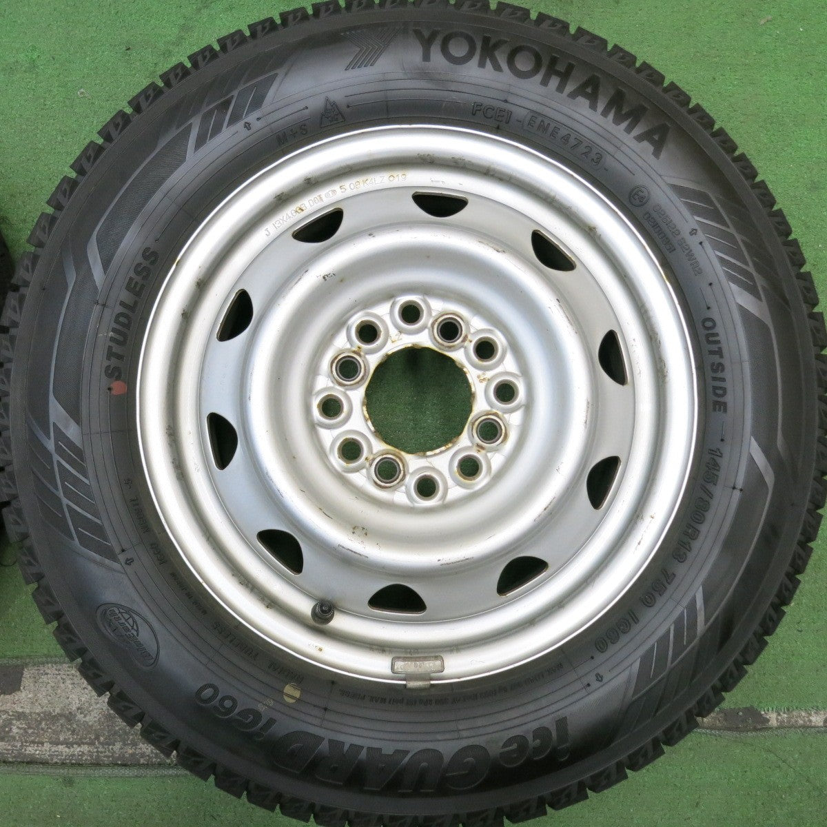 バリ溝！23年！9分★スタッドレス 145/80R13 ヨコハマ アイスガード iG60 スチール ホイール 13インチ PCD 100 110 114.3/4H マルチ★5083106HAス