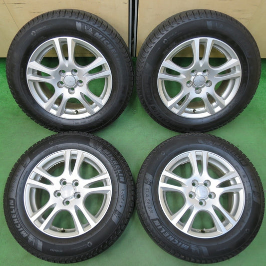バリ溝！キレイ！9分★プリウス 等 195/65R15 スタッドレス ミシュラン X-ICE3+ EuroSpeed MANARAY SPORT 15インチ PCD100/5H★5021120イス