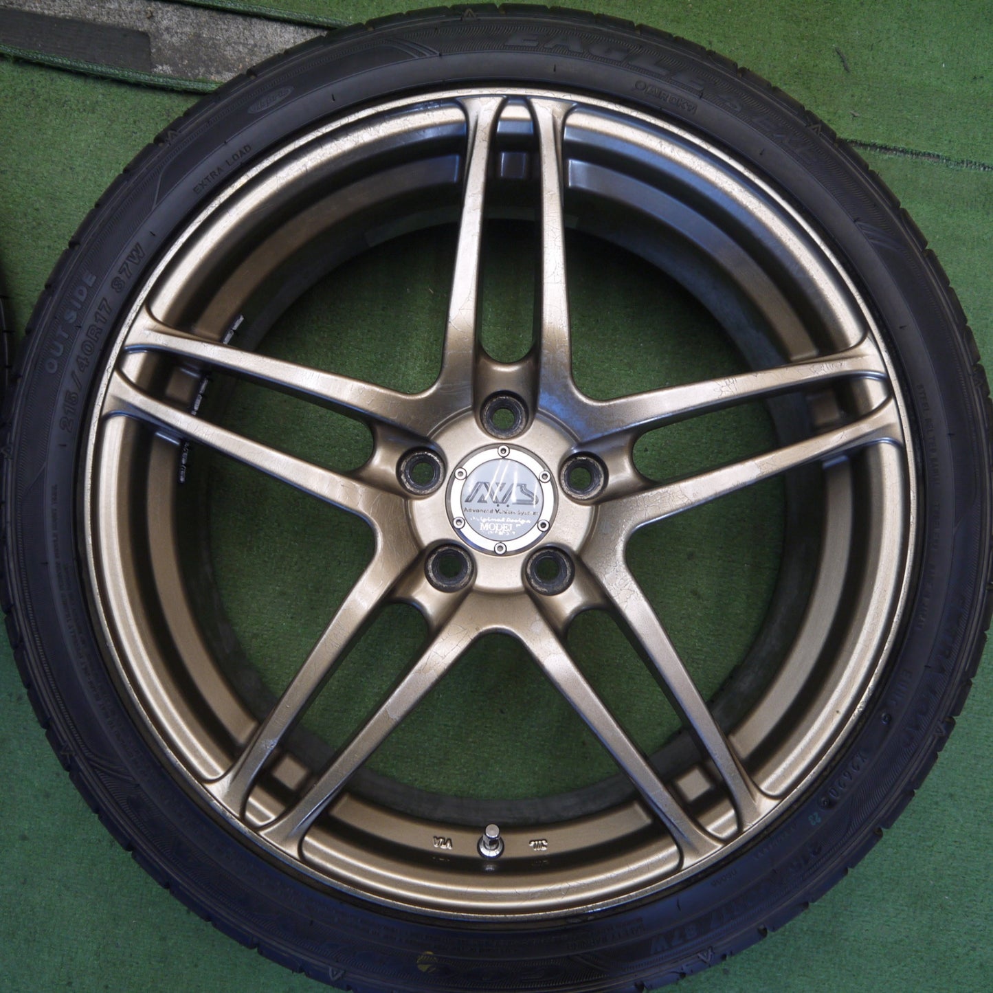 バリ溝！22年！ほぼ10分◎プリウス 等 215/40R17 グッドイヤー イーグル LS EXE AVS MODEL5 17インチ モデル5 PCD100/5H◎6080304Hノ