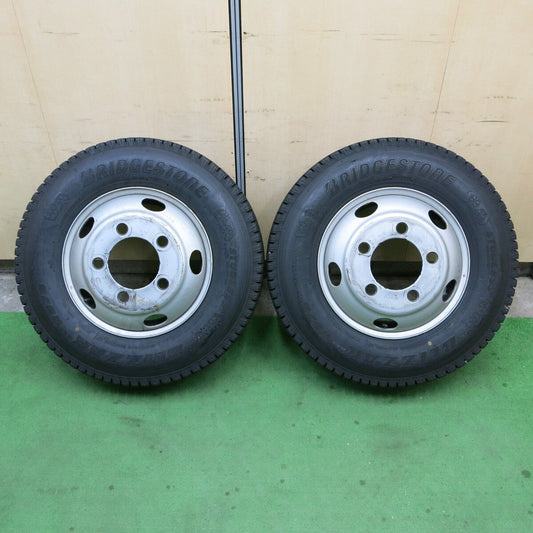 バリ溝！22年！ほぼ10分！2本★トラック タイヤ 195/85R16 114/112L スタッドレス ブリヂストン ブリザック W979 TOPY スチール 116.5-8TC PCD203.2/5H★5021907ナス