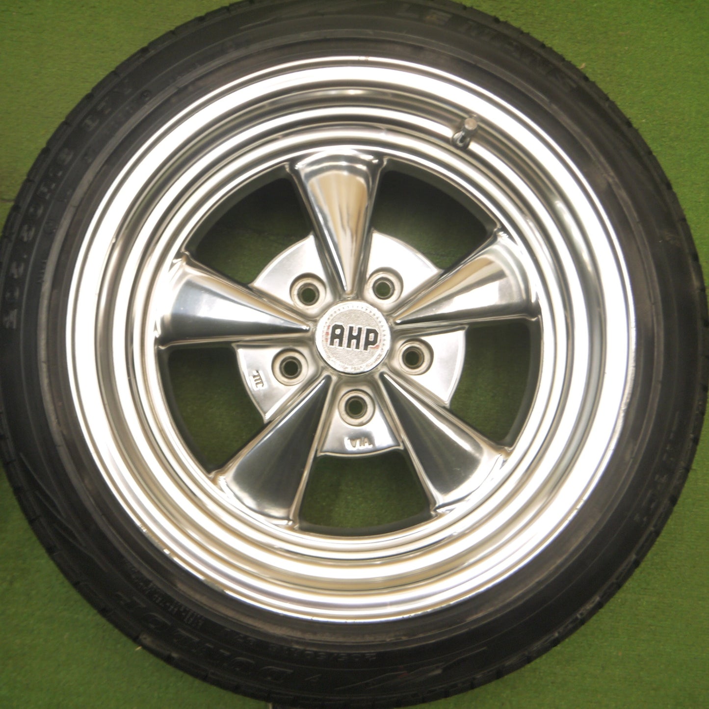 [送料無料] バリ溝！9.5分 レア★AHP C5S AMERICAN HIGH PERFORMANCE クレーガー 205/50R16 ブリヂストン ダンロップ アメリカン ハイパフォーマンス PCD114.3/5H★5030411Hノ