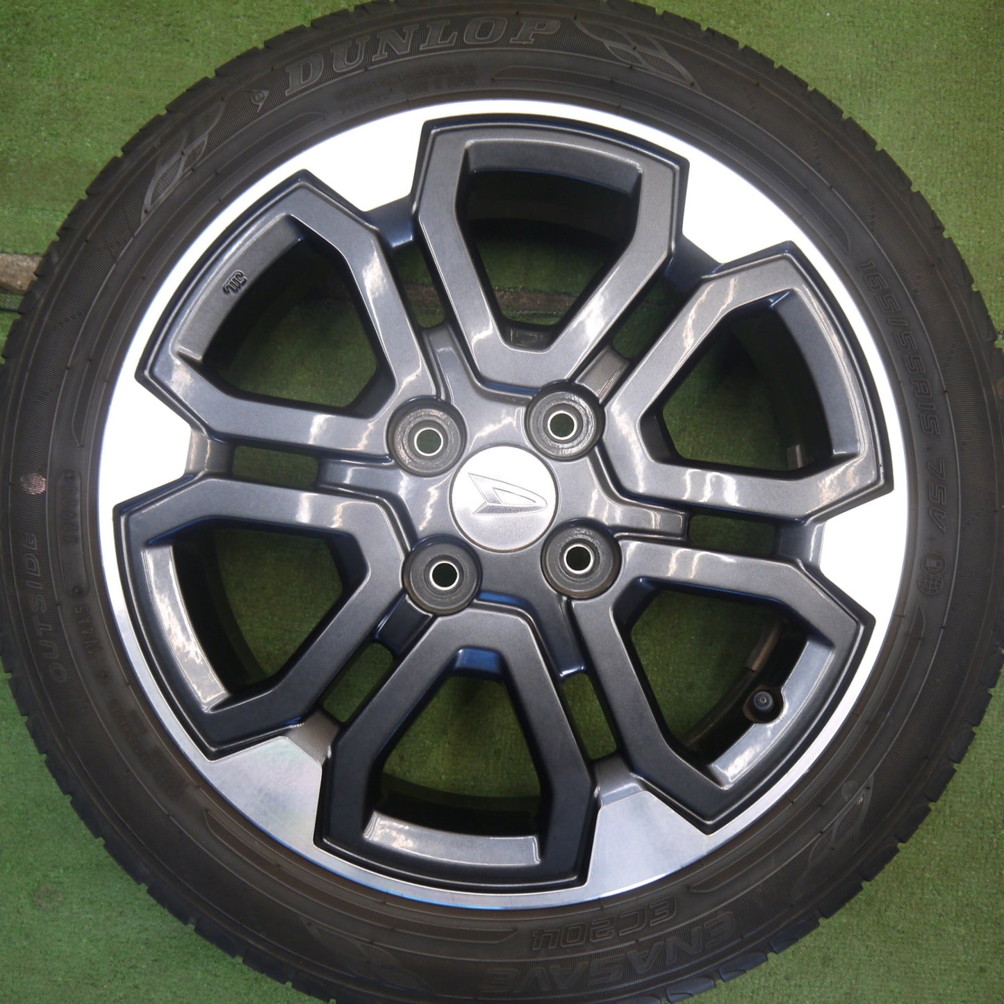 バリ溝！23年！8.5分★ダイハツ ウェイク 純正 165/55R15 ダンロップ エナセーブ EC204 15インチ PCD100/4H★6060504Hノ