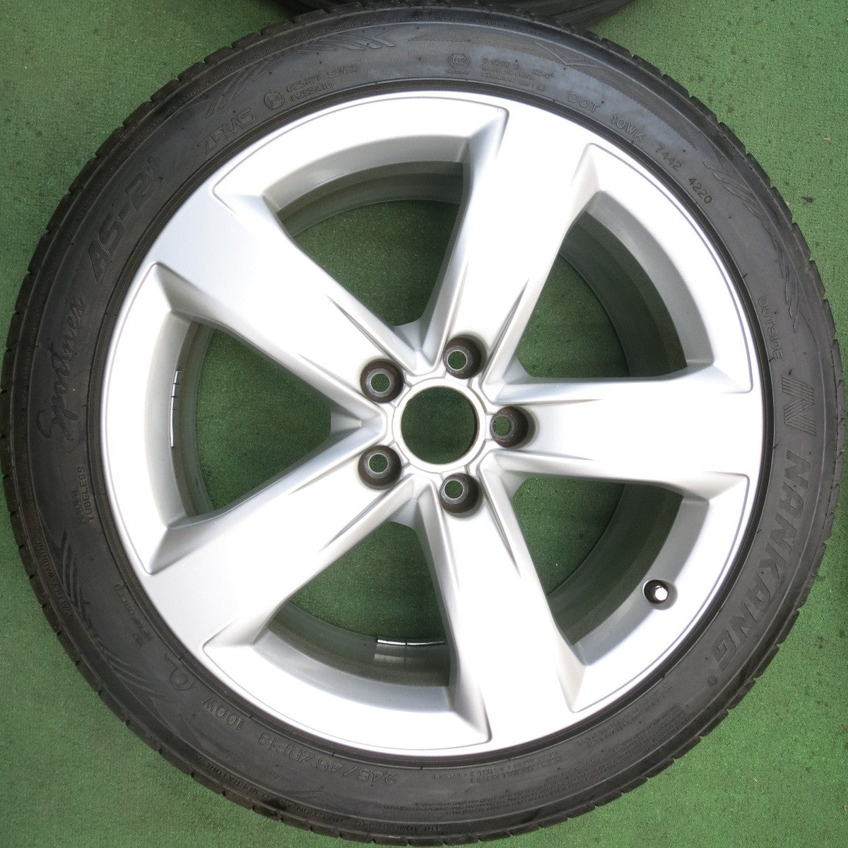バリ溝！8.5分★アウディ A4 A5 A6 等 純正 245/45R18 ナンカン Sportnet AS-2+ 18インチ PCD112/5H★5080801HAノ