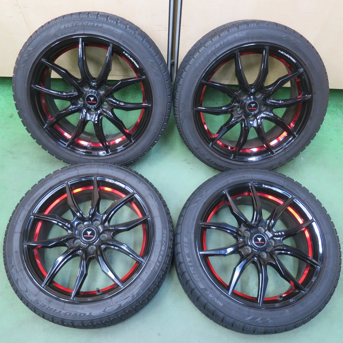 バリ溝！9.5分◎86 BRZ 等 215/45R17 スタッドレス トーヨー オブザーブ GIZ NOVARIS ノヴァリス 17インチ PCD100/5H◎6092912イス
