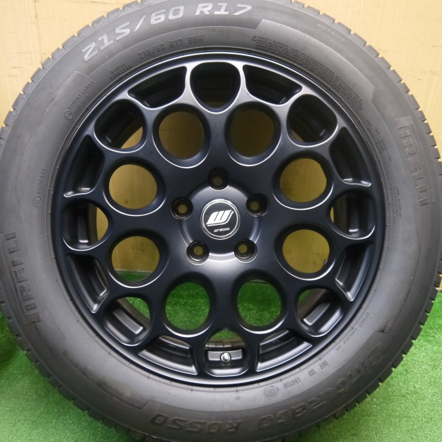 バリ溝！24年！キレイ！8.5分★WORK WIL 02D 215/60R17 ピレリ Cinturato ROSSO ワーク 17インチ PCD114.3/5H★6022701Hノ