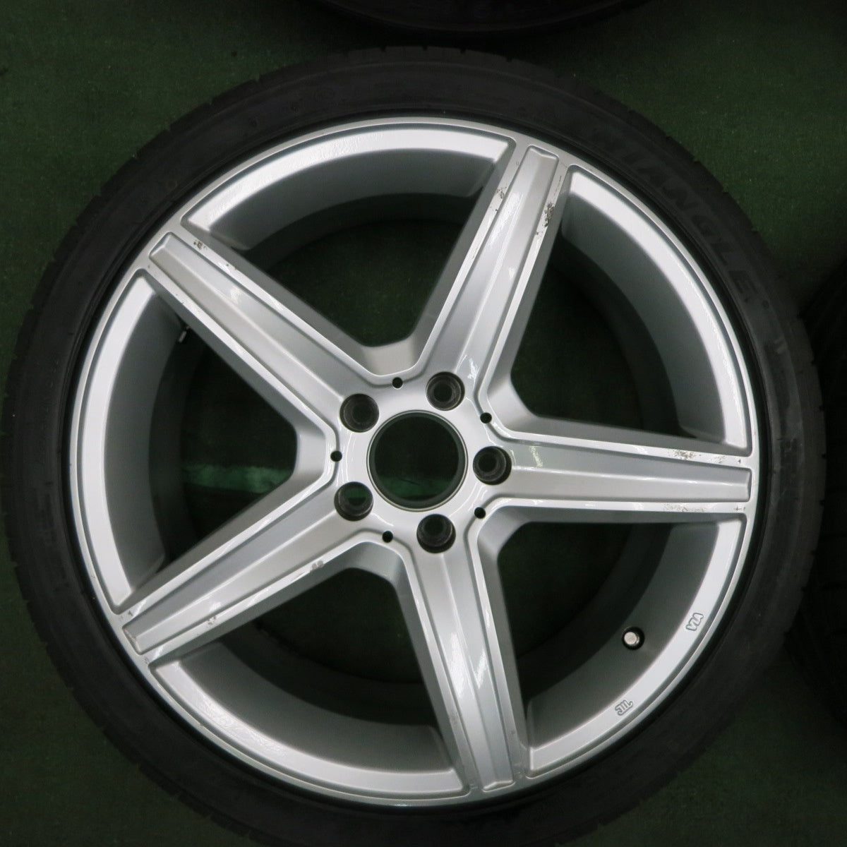*送料無料* バリ溝！20年！ほぼ10分★ベンツ 等 225/40R18 トライアングル SPORTEX TSH11 社外 アルミ 18インチ PCD112/5H★4040301TNノ