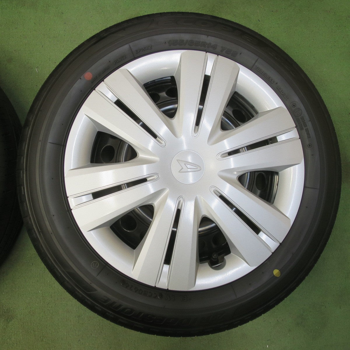 新車外し！26年★ダイハツ LA650S タント 純正 スチール 155/65R14 ブリヂストン エコピア EP150 14インチ PCD100/4H★6051907イノ