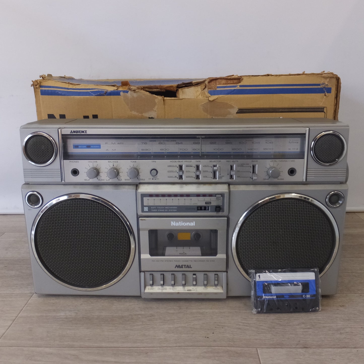 [送料無料] ★松下 ナショナル National ラジカセ Radio Cassette Recorder RX-5150　AC100V 50/60Hz　昭和レトロ アンティーク★