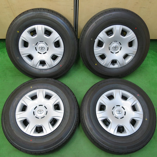 *送料無料* 新車外し！24年★トヨタ 200系 ハイエース 純正 スチール 195/80R15 107/105S ブリヂストン エコピア RD613 15インチ PCD139.7/6H★4072003イノ